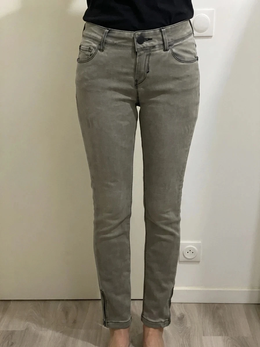 Pantalón de mezclilla gris slim skinny para mujer Bonobo Jeans Talla XS/S 👖 – photo 3